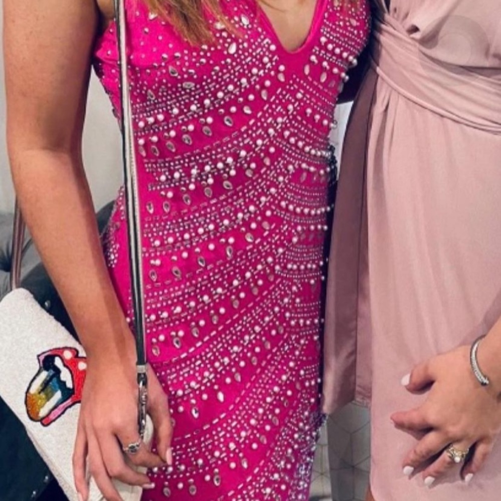 Pink beaded dress